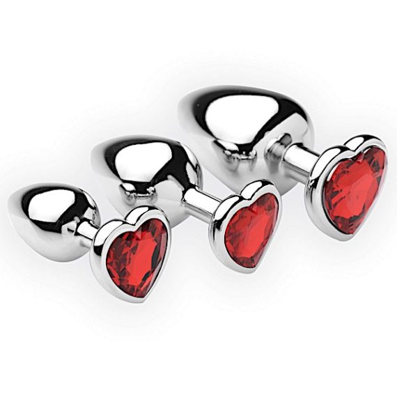 Chrome Hearts 3 Piece Anal Plugs with Gem Accents
