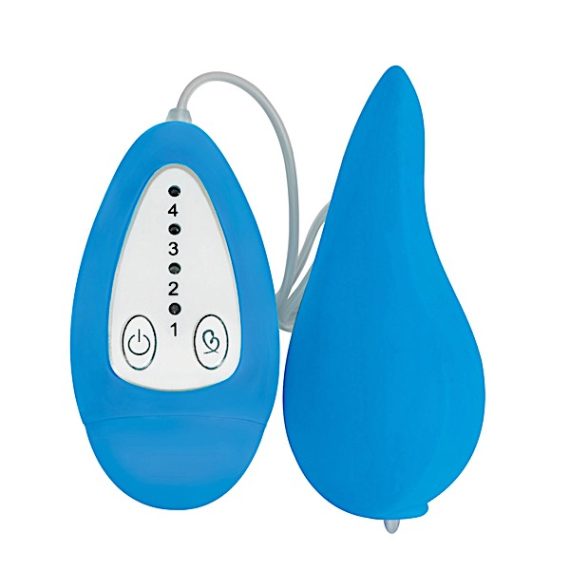 Groove Smooth Silicone Remote Vibe- Blue
