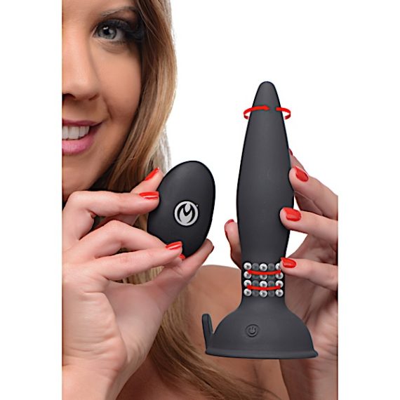 Turbo Ass-Spinner Silicone Anal Plug with Remote Control
