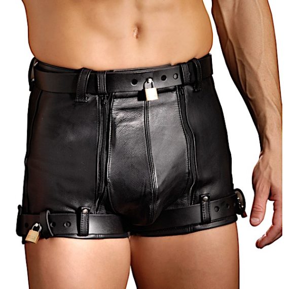 Strict Leather Chastity Shorts- 31 inch waist