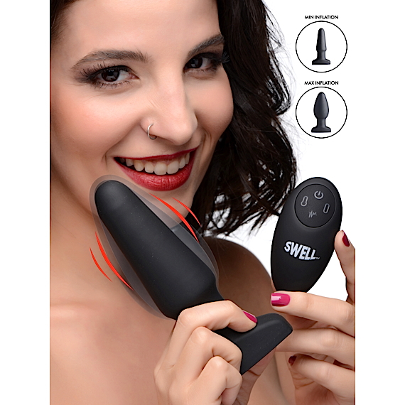 Worlds First Remote Control Inflatable 10X Vibrating Silicone Anal Plug