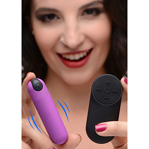 Vibrating Bullet with Remote Control - Purple