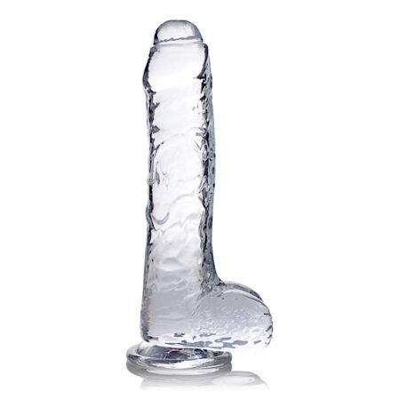 Jock C-Thru Dildo with Balls and Foreskin - 8 Inch