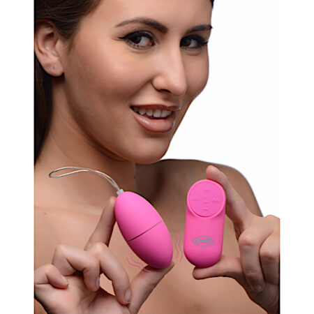 28X Scrambler Vibrating Egg with Remote Control - Pink