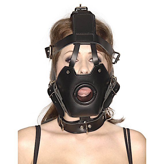 Strict Leather Premium Muzzle with Open Mouth Gag