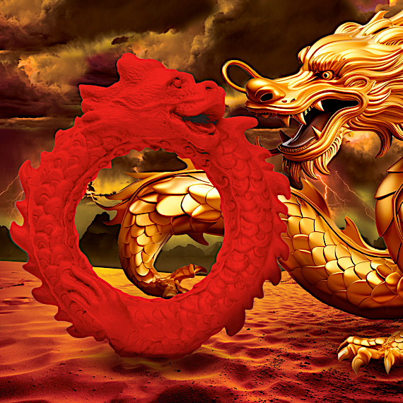 Rise of the Dragon Silicone Cock Ring