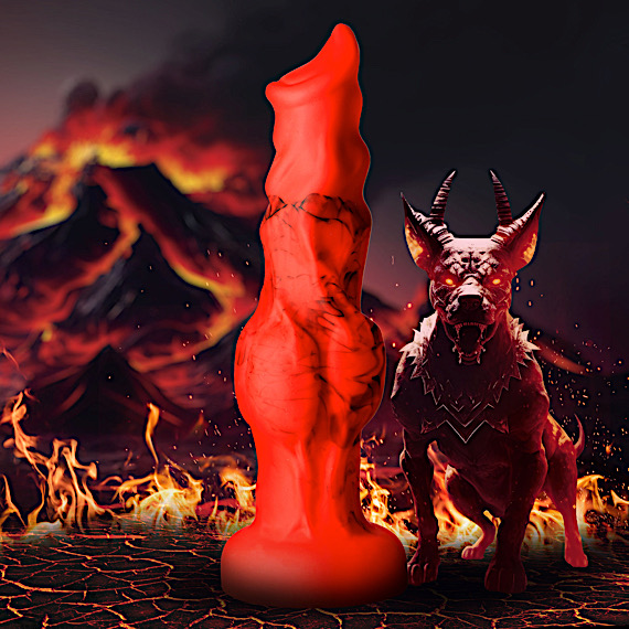 Fire Hound Silicone Dildo - Medium
