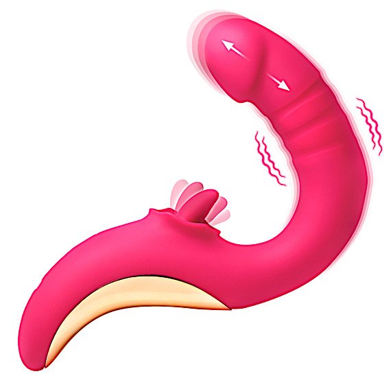 Tease and Please Thrusting and Licking Vibrator