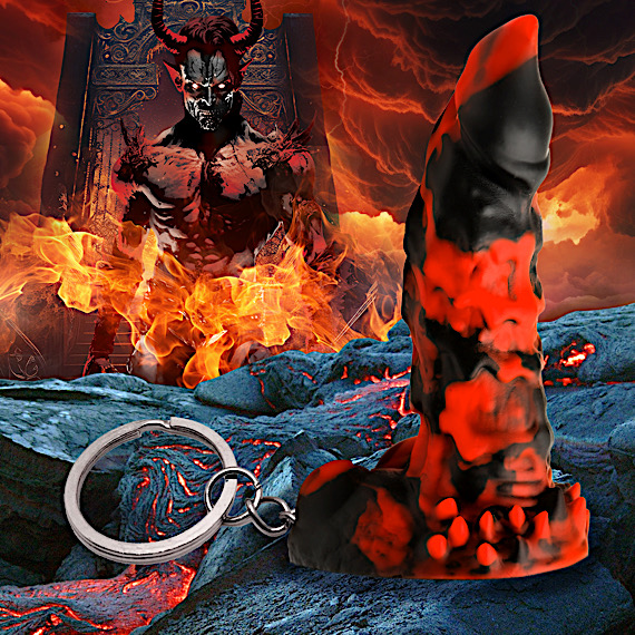 Fire Demon Mini Dildo Key Chain