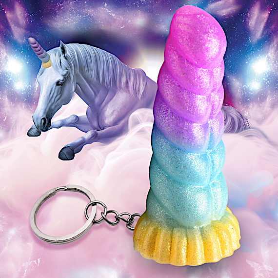 Mystique Unicorn Mini Dildo Key Chain