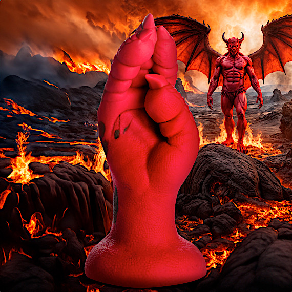 Demon Claw Fisting Silicone Dildo - Red