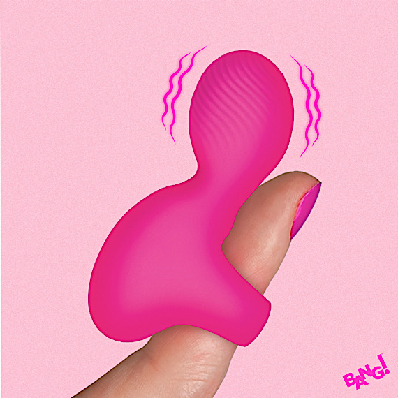 Silicone Finger Vibrator - Pink