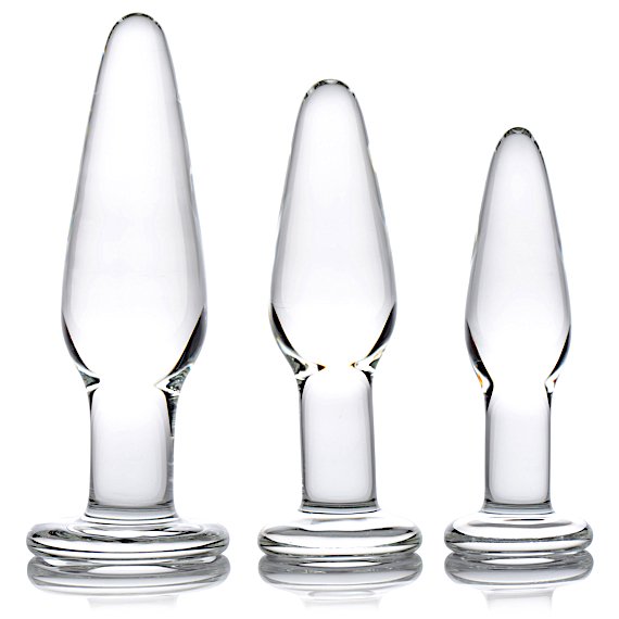 Dosha 3 Piece Glass Anal Plug Kit
