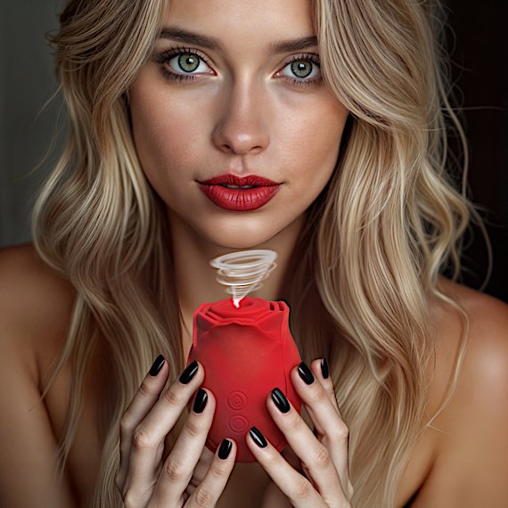 Mystic Rose Sucking and Vibrating Silicone Rose