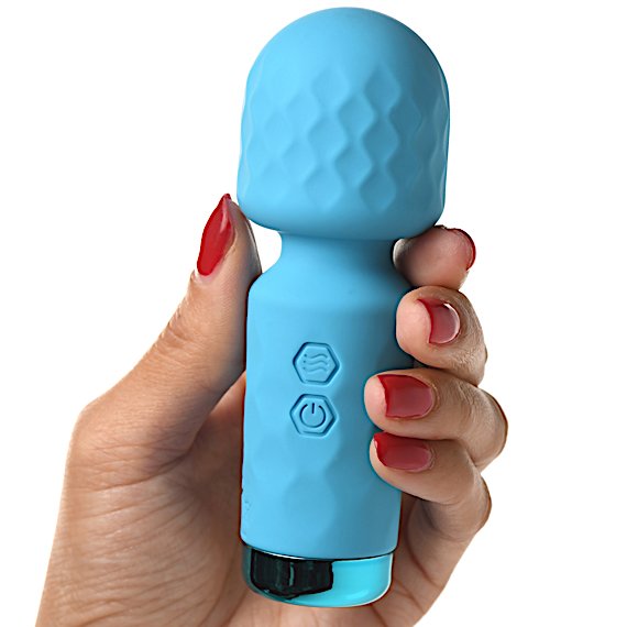 10X Mini Silicone Wand - Blue