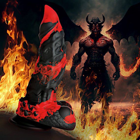 Fire Demon Monster Silicone Dildo
