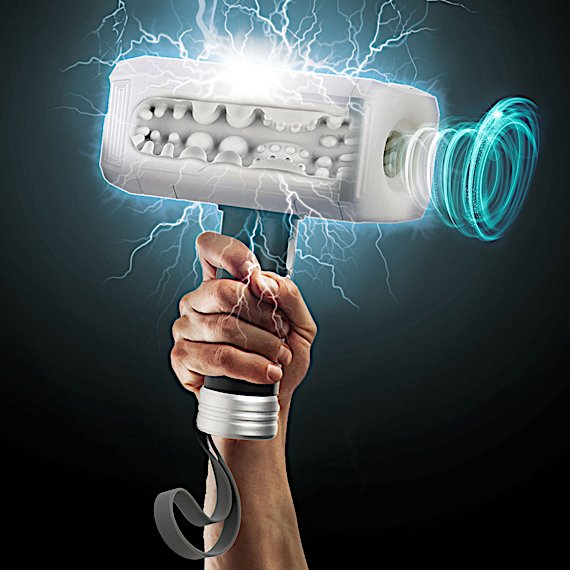 Thunder Stroker Sucking Masturbator