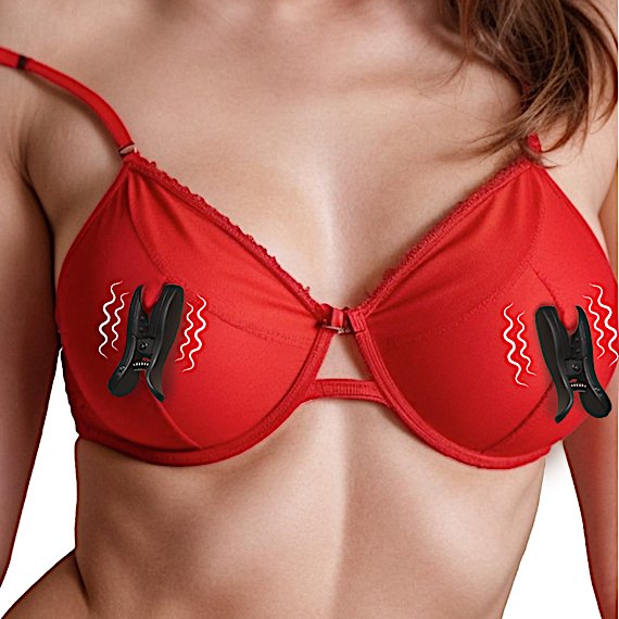 Dark Grip Wireless Vibrating Nipple Clamps