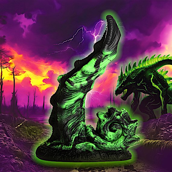 Glowzilla Glow-In-The-Dark Silicone Dildo