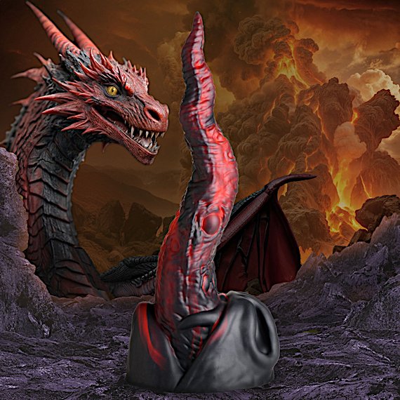 Dragon Tongue Silicone Dildo