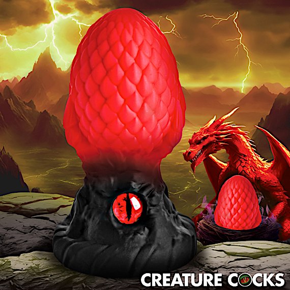 Eye of the Dragon Silicone Butt Plug - Red