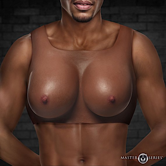 Perky Pair D-Cup Silicone Breasts - Dark