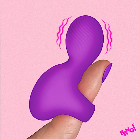 Silicone Finger Vibrator - Purple