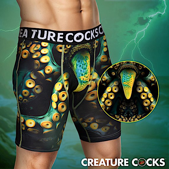 Creature Wear Monstropus Tentacled Monster Boxer Shorts - X-Large