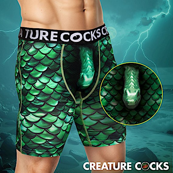 Creature Wear Cockness Monster Lake Creature Boxer Shorts - X-Large