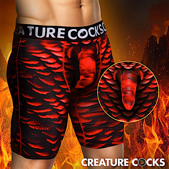 Creature Wear Horny Devil Demon Boxer Shorts - X-Large