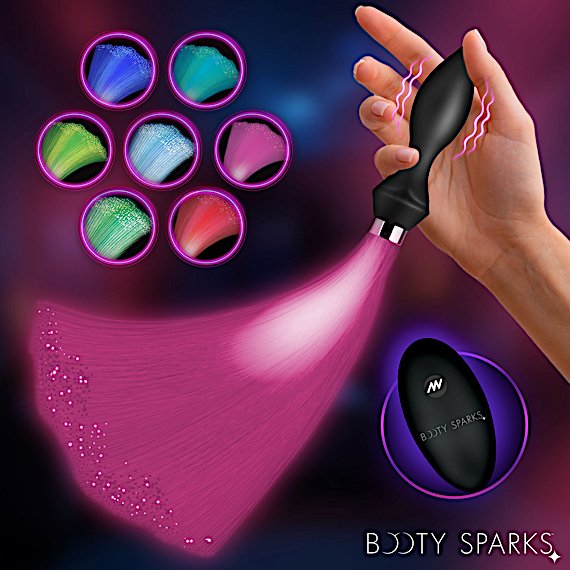 Vibrating Silicone Optical Fiber Butt Plug