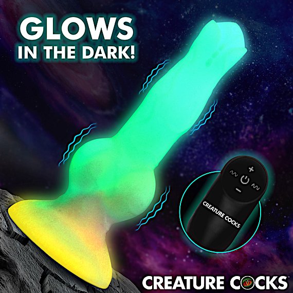Astro Cock Vibrating Glow-in-the-Dark Silicone Dildo