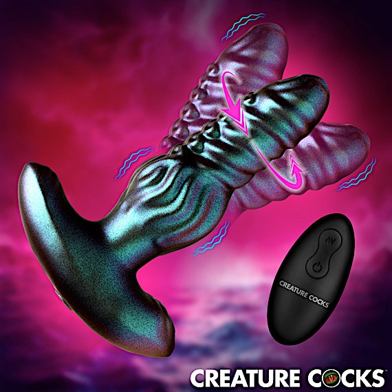 Octo-Squirm Vibrating & Squirming Silicone Anal Plug