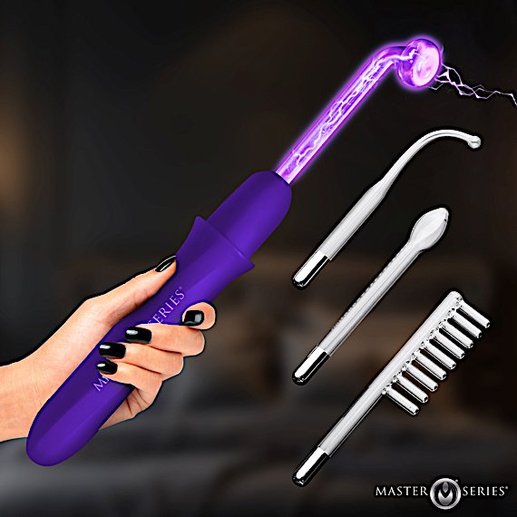 Elektrawand Rechargeable Violet Wand with Attachments - Purple