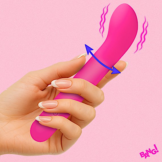 G-Spot Flexible Silicone Vibrator - PInk