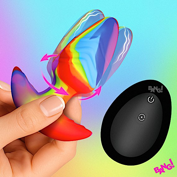 Rotating and Vibrating Silicone Butt Plug