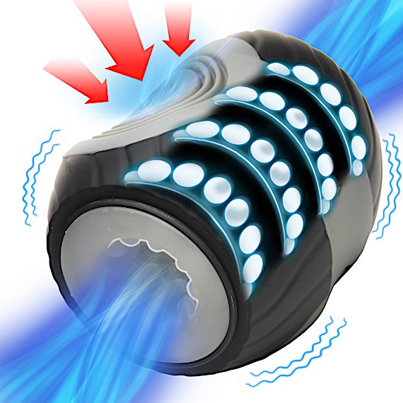 10X Vibrating & Squeezing Masturbator