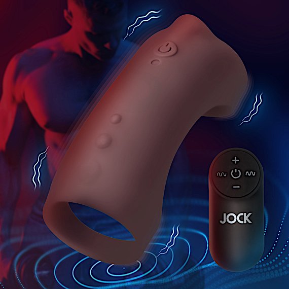 Vibrating Silicone Penis Sleeve - Dark