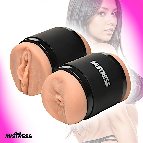 Double Shot Pussy and Ass Stroker - Medium