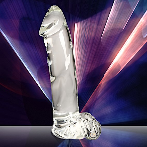 Glass Dildo with Balls