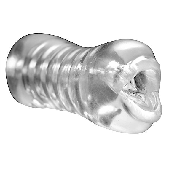 Palm-Tec Luxe Lips Beaded Clear Stroker