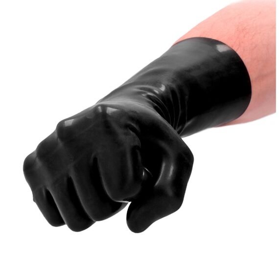 FST001BLK - 1 - Fist It -Latex Short Gloves - Black
