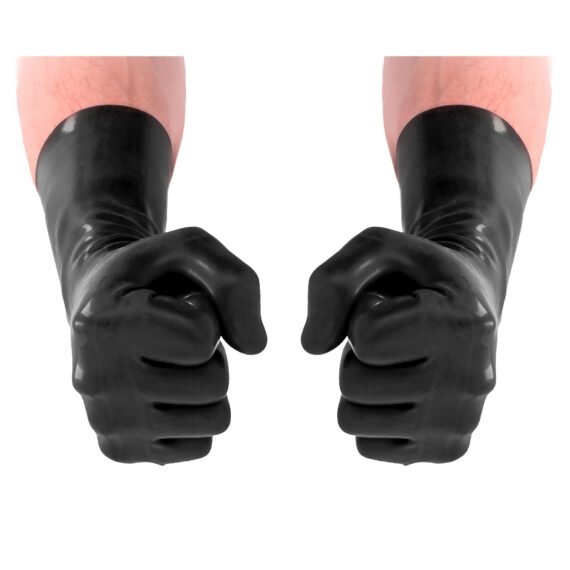 FST001BLK - 1 - Fist It -Latex Short Gloves - Black