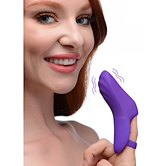 7X Finger Bang Her Pro Silicone Vibrator - Purple