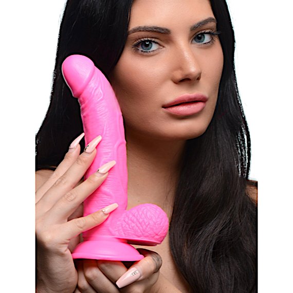 7.5 Inch Dildo with Balls - Pink