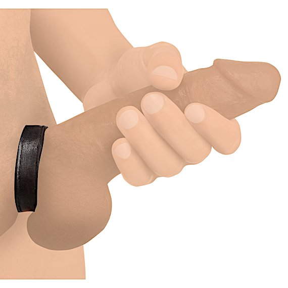 Leather and Velcro Cock Ring