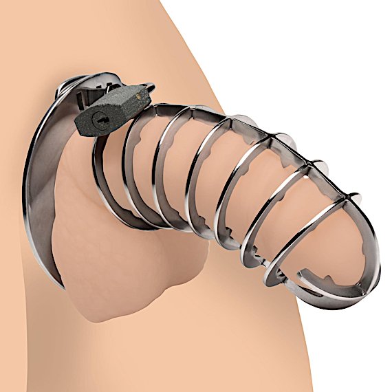 Stainless Steel Spiked Chastity Cage