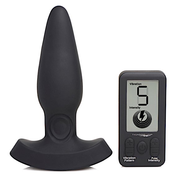 25X Pulsing and Vibrating Silicone Plug with Remote