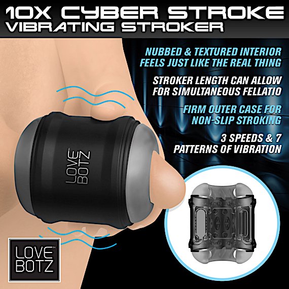 10X Cyber Stroke Vibrating Masturbator