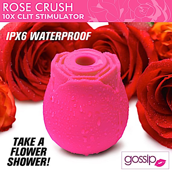 10X Rose Crush Silicone Clitoral Stimulator